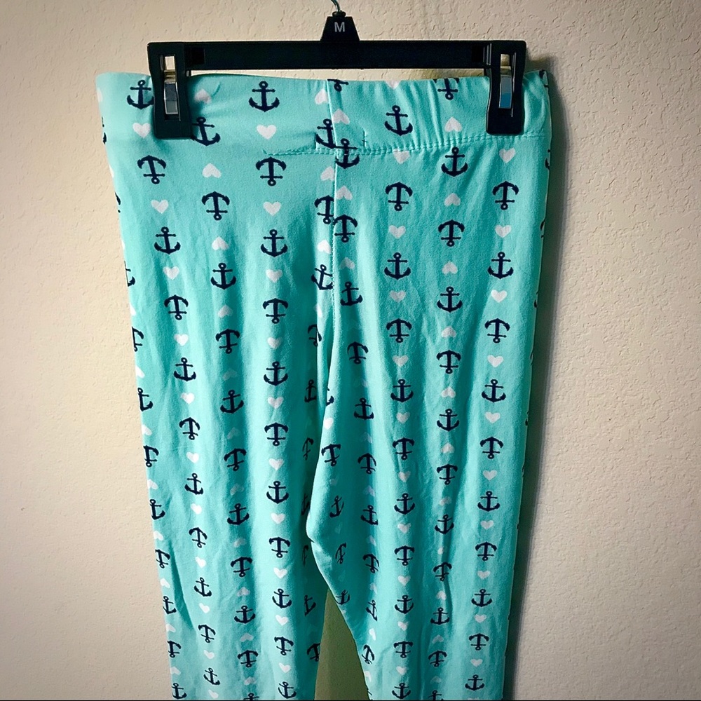 Blue anchor leggings